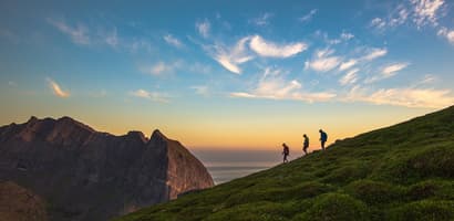 People hiking in nature