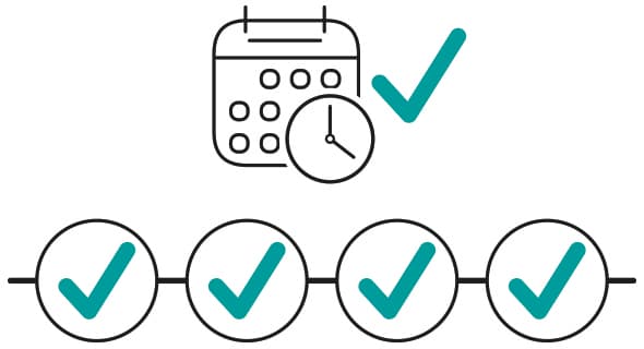 Schedule production and delivery of system components graphic