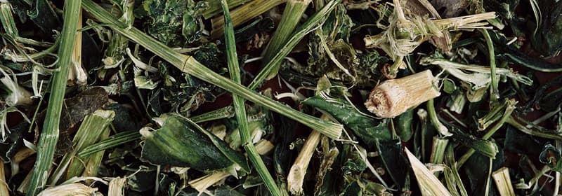 Mixed greens with foreign material