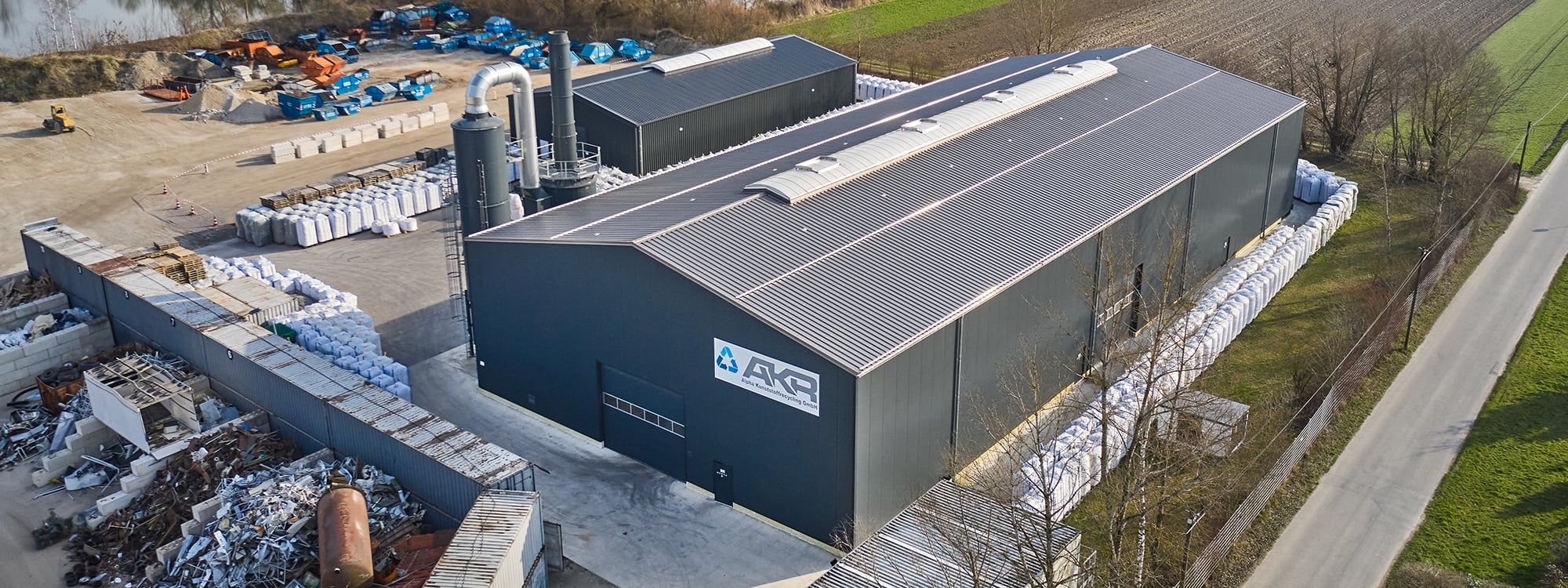 Overhead view of AKR feedstock facility in Germany