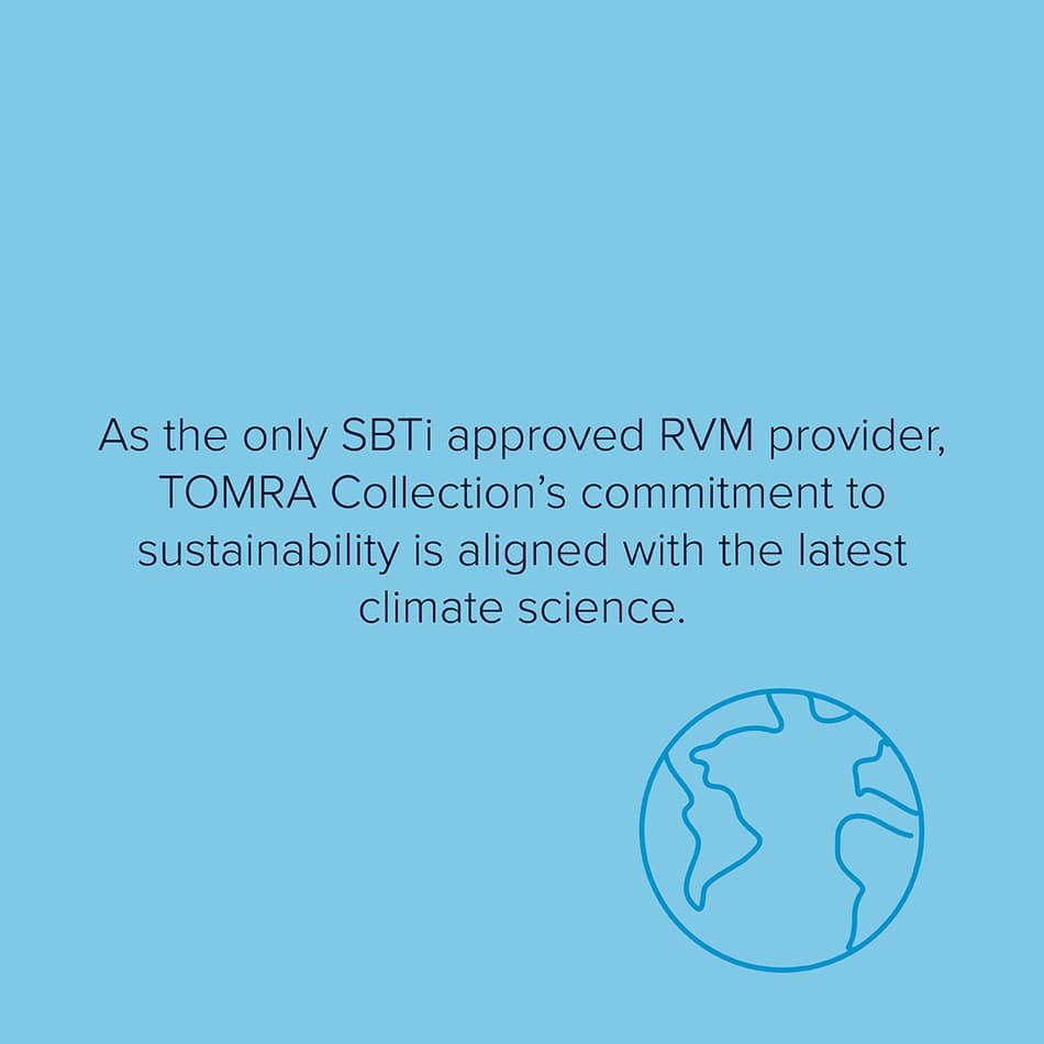 TOMRA Collections commitment to sustainability is aligned with the latest climate science