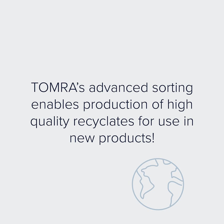 Advanced sorting enables production of high quality recyclets
