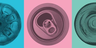 Plastic bottle, can, glass bottle