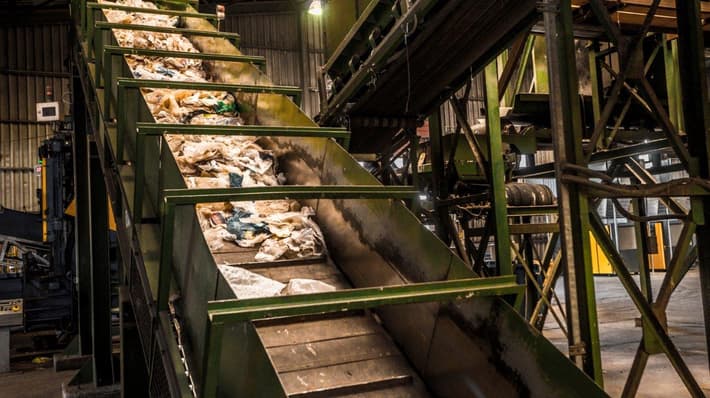 Household waste sorting in Chania, Greece