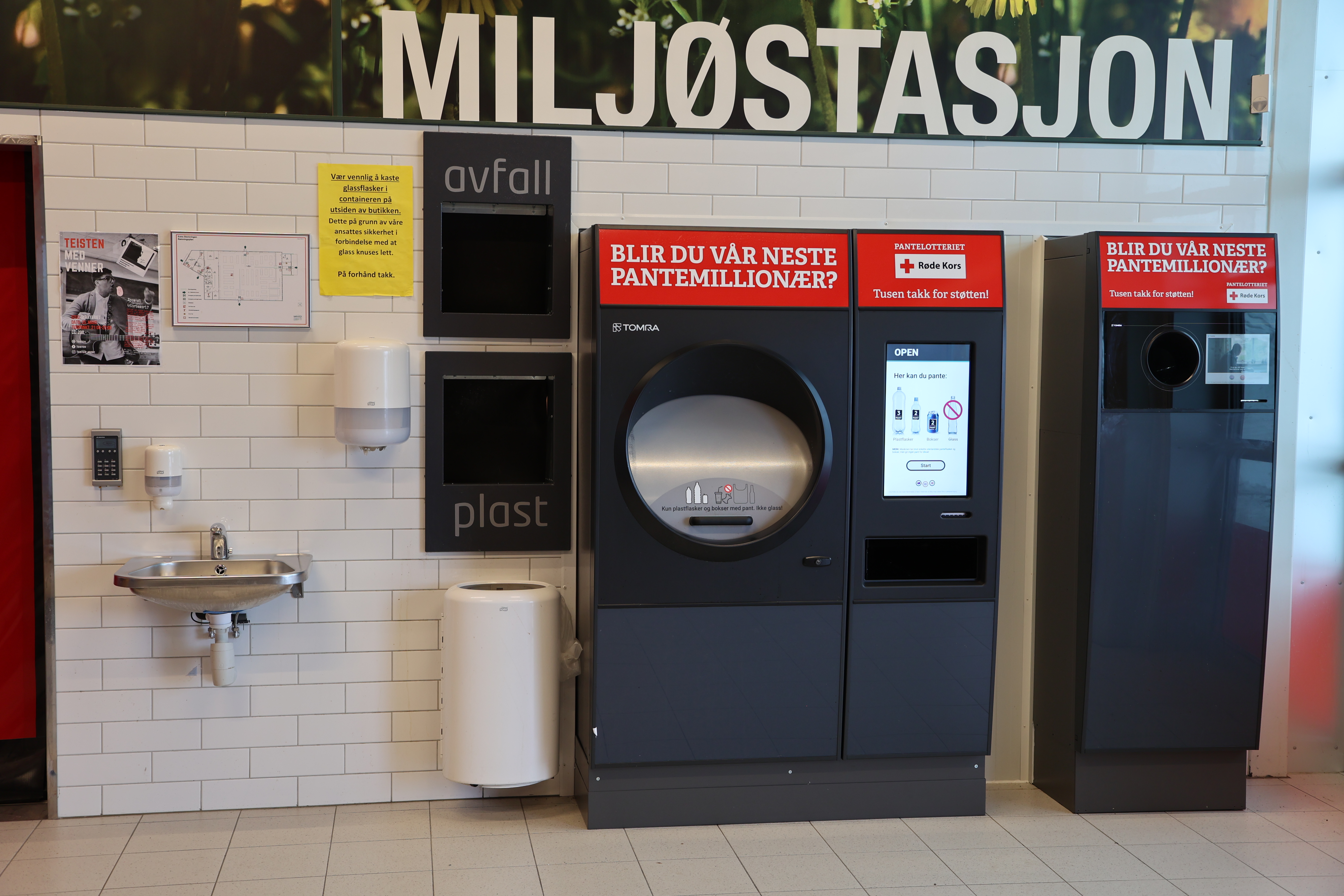 Reverse vending machines in department store
