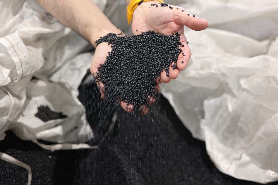 Polykemi recycles the material, ready to be moulded again