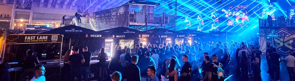 View of bar area during Fairground Festival 2025