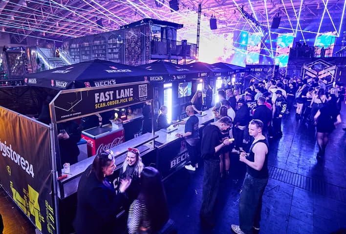 View of the bar area at Fairground Festival 2025.
