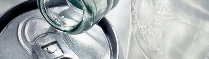 Beverage containers in glass, can and PET plastic