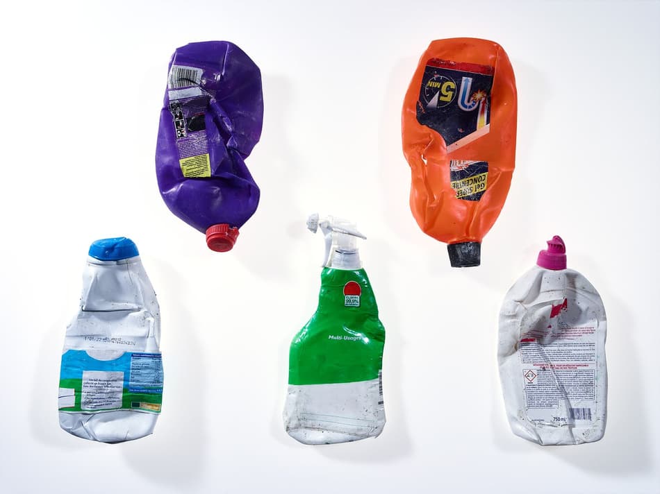 colorful material plastic waste