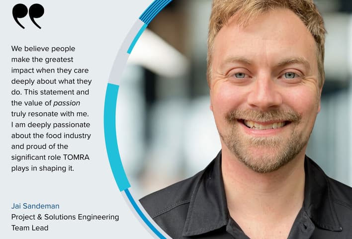 Jai Sandeman, Project & Solutions Engineering TOMRA Lead