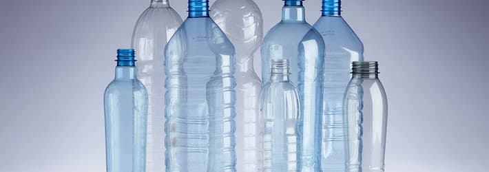 Diverse sizes of PET bottles