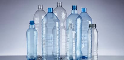 Diverse sizes of PET bottles