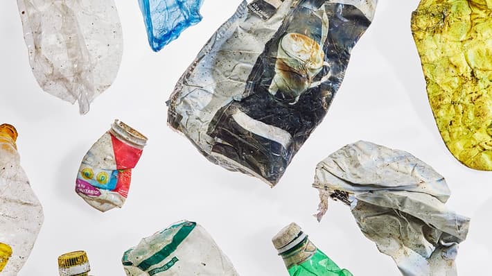 Plastic waste bottles