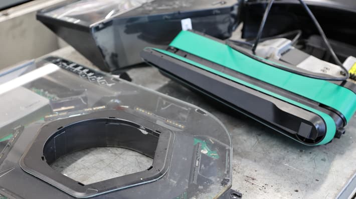 Components from inside a TOMRA T9 reverse vending machines