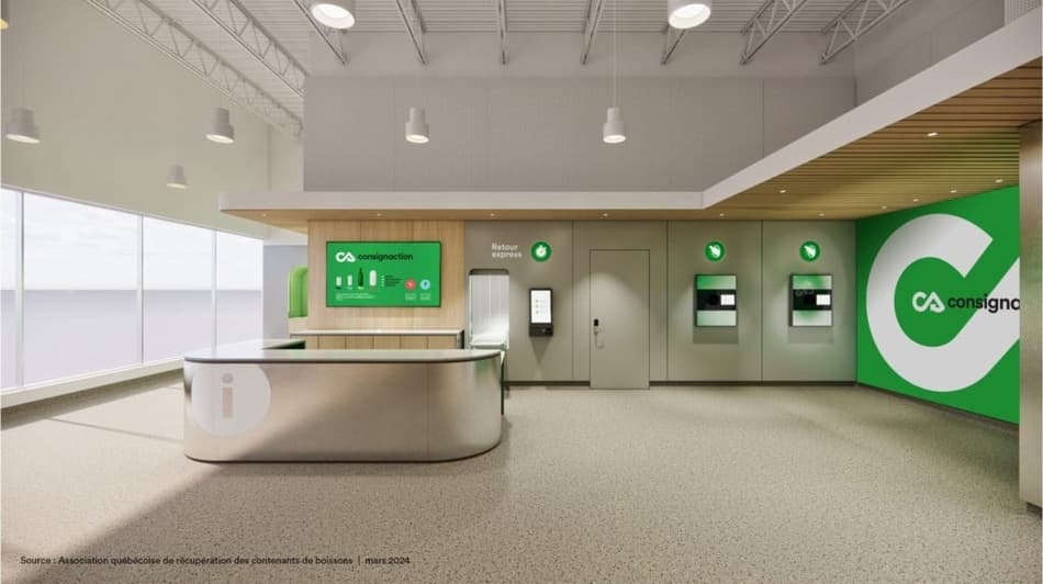 Quebec deposit return scheme redemption center
