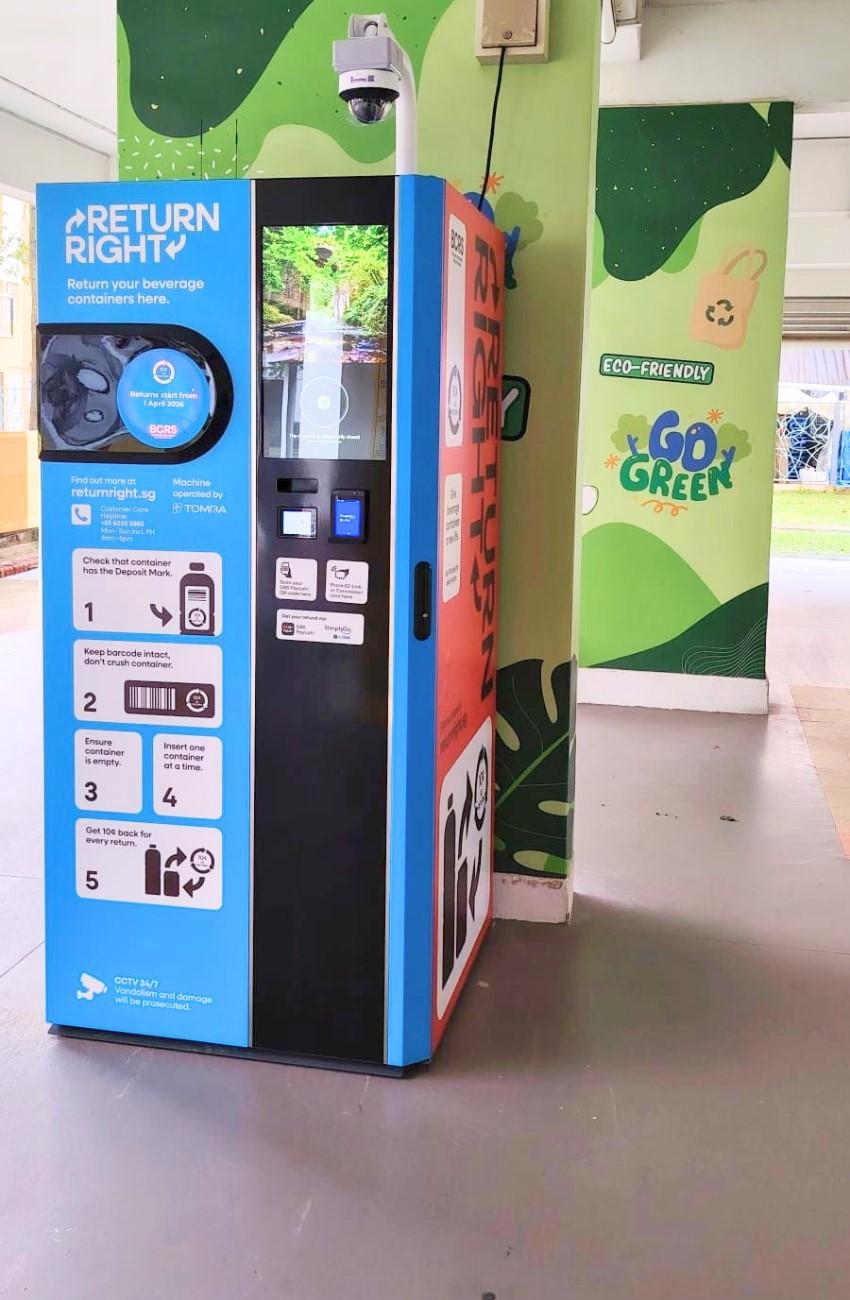 Reverse vending machine in Eligible drink in Singapore deposit return scheme