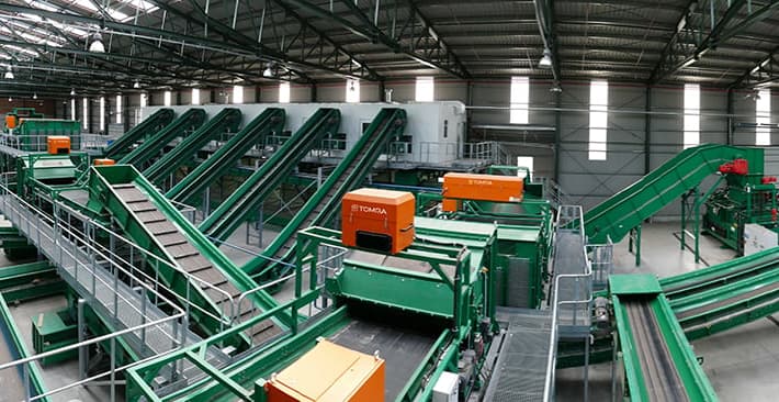 One of the advanced MSW sorting plants in Europe
