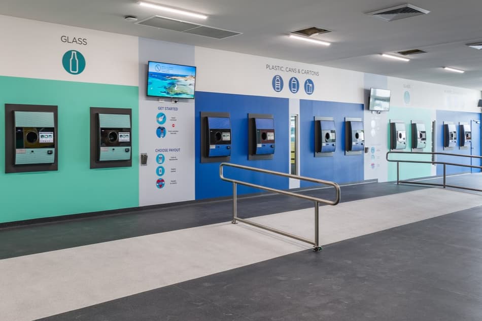 TOMRA recycling center in Western Australia container deposit scheme