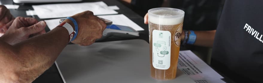TOMRA Reuse barplate for registering reusable cups