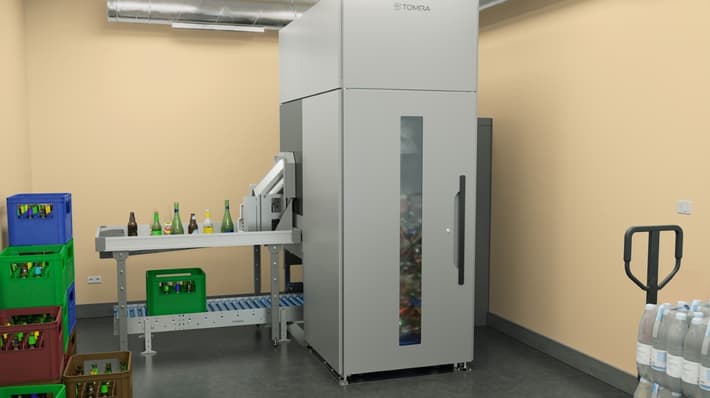 Image of TOMRA RollPac reverse vending backroom