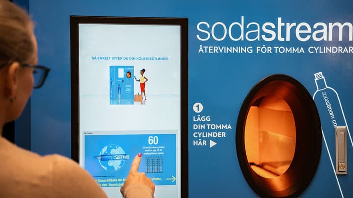 User interface of a reverse vending machine