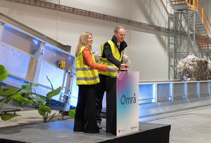 Tove Andersen på åpningen av TOMRÅ anlegget
