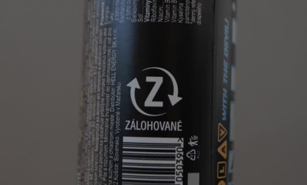 Z symbol for eligible beverage can in Slovakia
