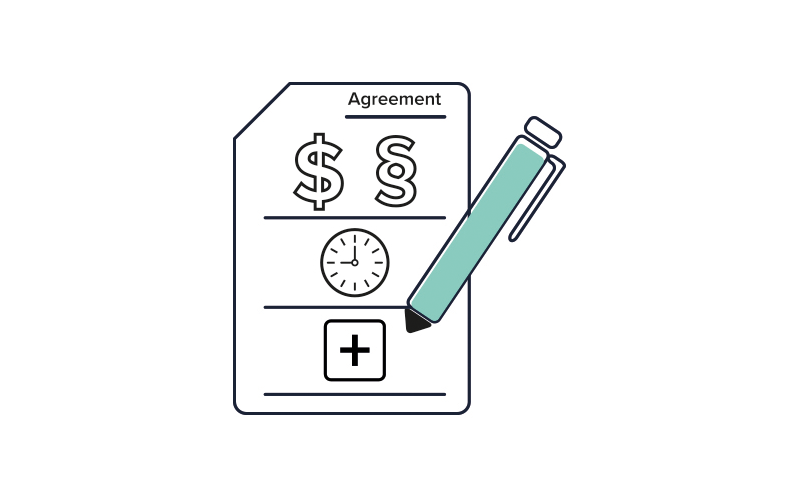 Finalize commercial agreements graphic