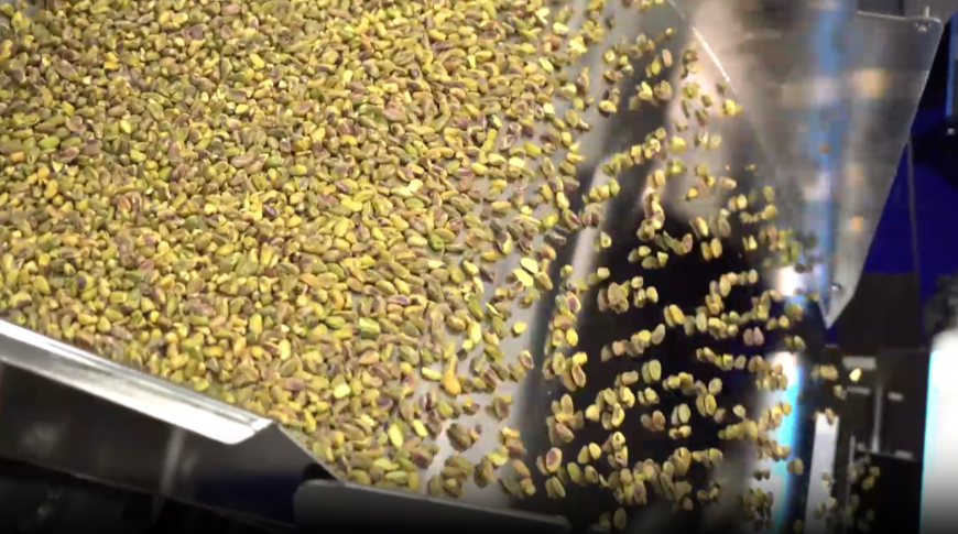  Image: Dry fruit on sorting machine 