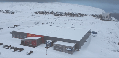 Coop EXTRA Storsvingen fasade seing by bird eye