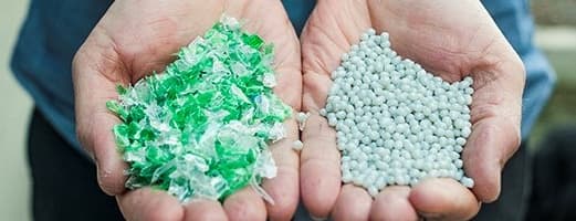 Hands holding plastics