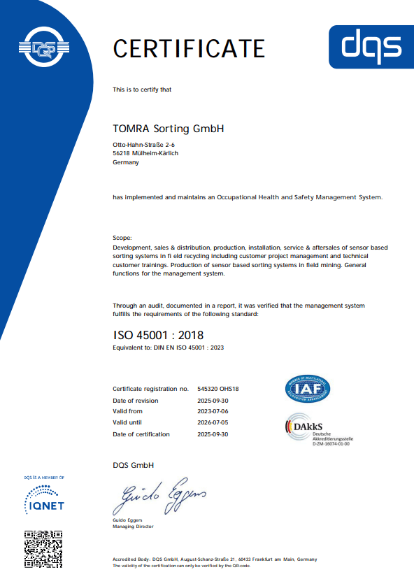 ISO 45001 certification