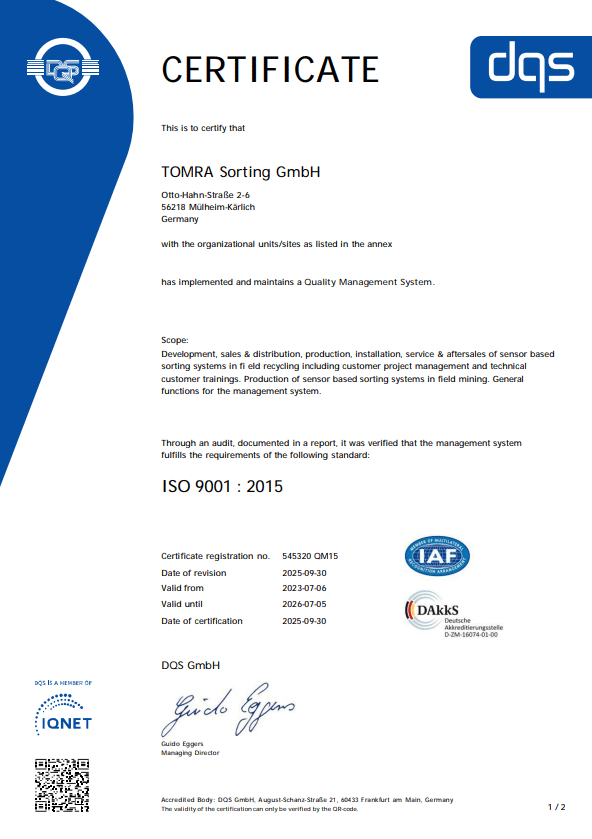 ISO 9001 Certificate