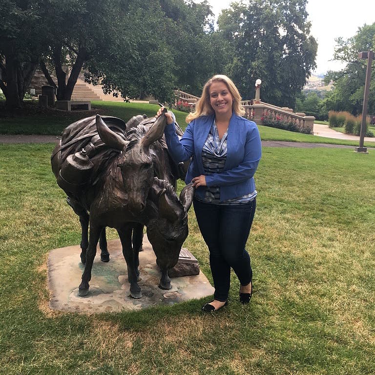 Jordan with donkey