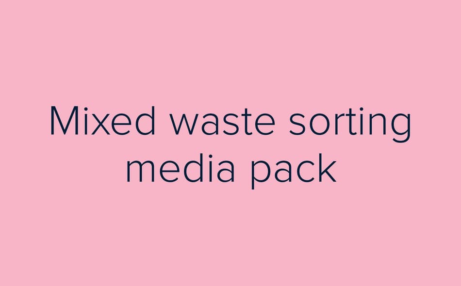Media pack for mixed waste sorting