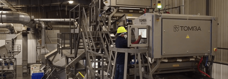 A TOMRA 5C sorting walnuts at Omega Walnut in California
