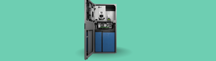 TOMRA B5 Combi open showing the bins