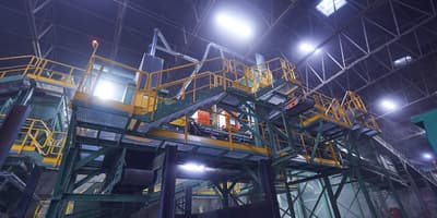 Sorting machinery in a TOMRA Feedstock plant