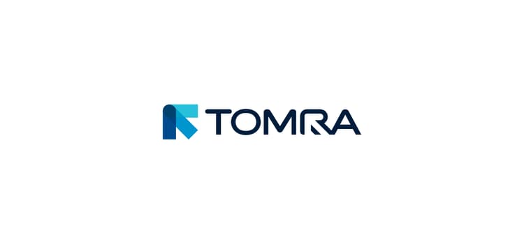 Logo společnosti TOMRA na bílém pozadí