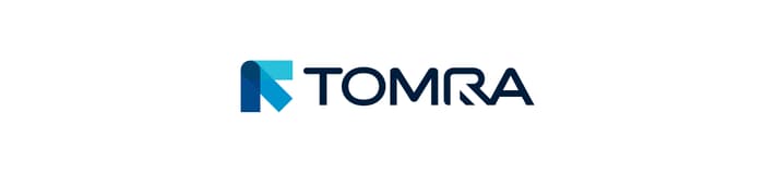 Logotipo da empresa TOMRA sobre fundo branco