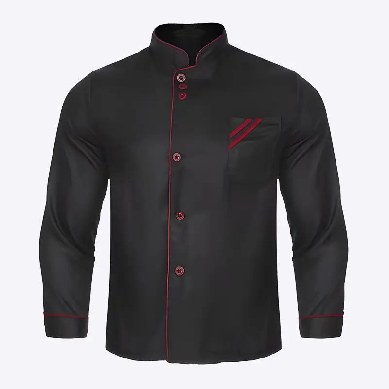 Catering langärmelige Stehkragen Kochuniform Fabrikversand 1