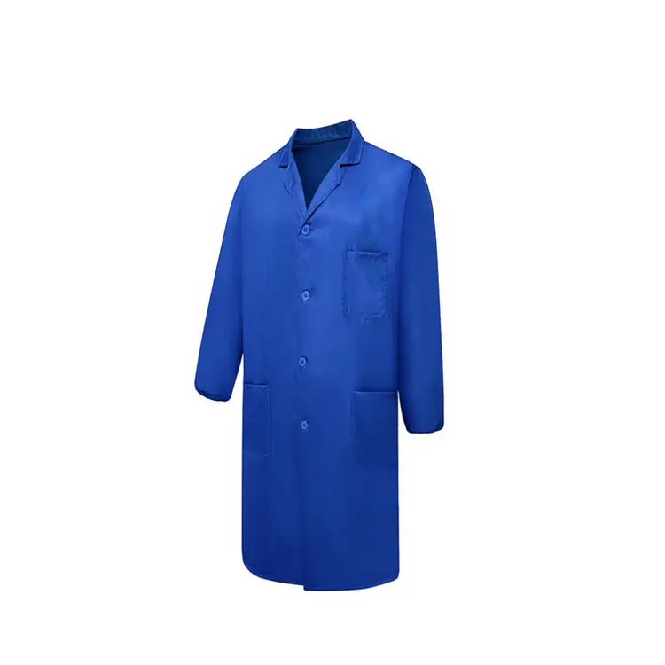 Jas Lab Laboratorium Kustom Seragam Kerja Jas Lab Biru Seragam Rumah Sakit Pria dan Wanita Medis 1