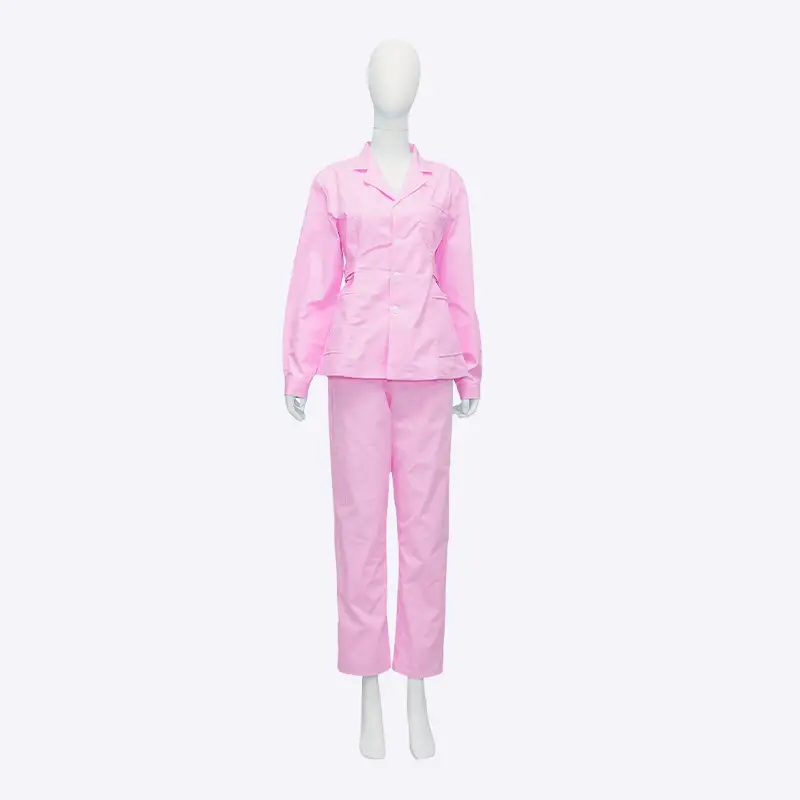 訂製翻領女腰帶連結護士制服套裝 1