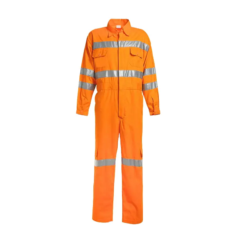 Custom Professional Fire-Resistant Flame-Retardant High-Visibility High-Reflectivity Safety Coveralls 1