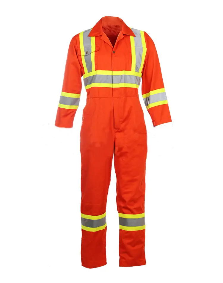 Factory High-Visibility Reflective Strip Uniform Coveralls Unisex Adult Style OEM Service 1