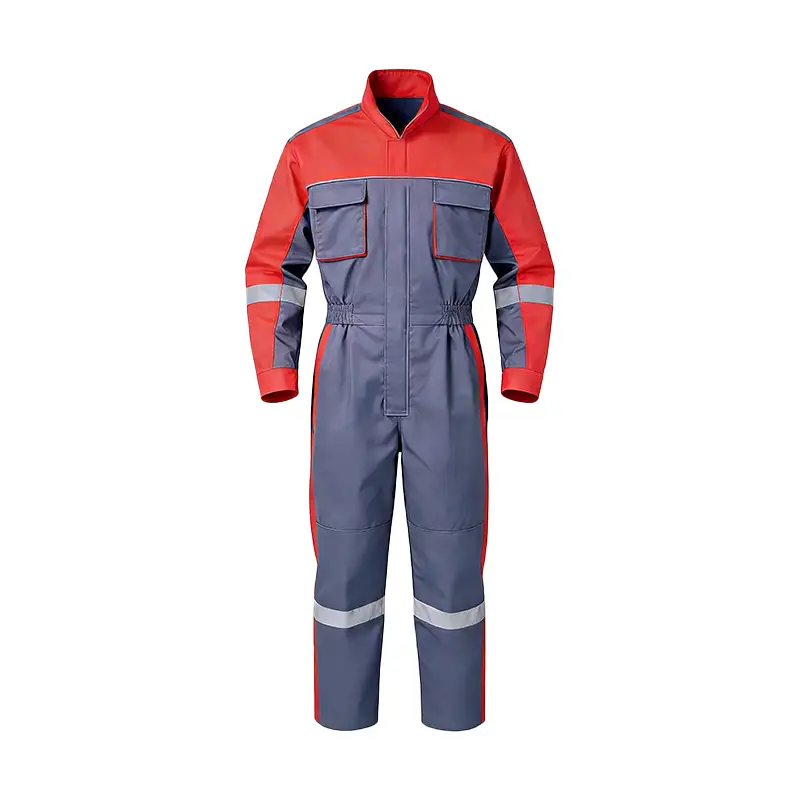 High-Visibility Colour-Blocked High-Reflectivity High-Risk Work Coveralls 1