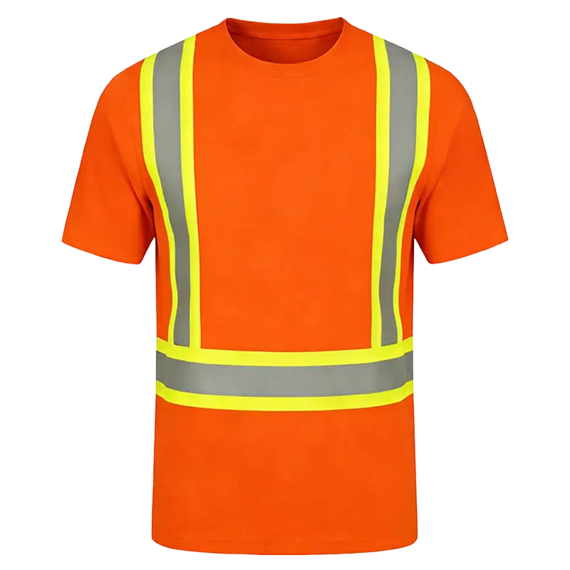 Camiseta reflectante de alta visibilidad para construcción y control de tráfico 1