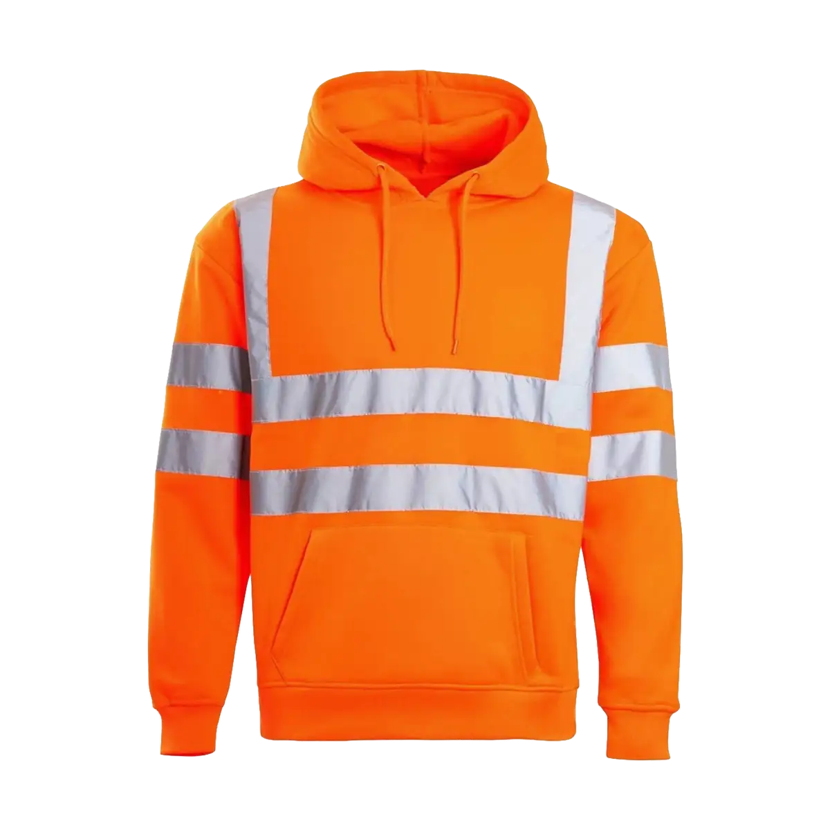 High-visibility reflective hooded work sweatshirt 1
