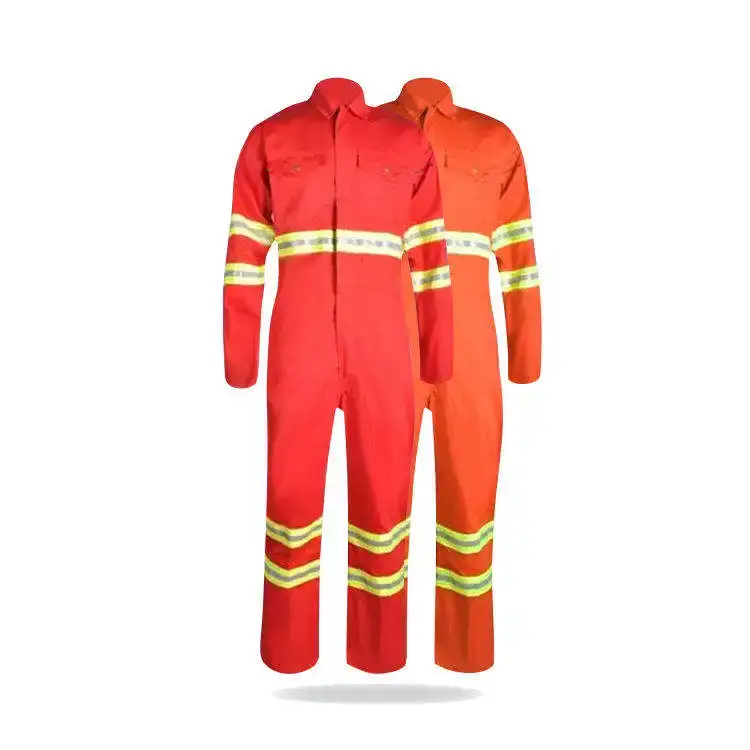 Custom Professional Flame-Retardant Fire-Resistant High-Visibility High-Reflectivity Safety Coveralls for Construction Sites and Workshops 1